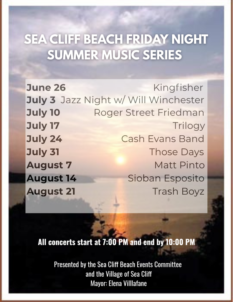 Sea Cliff Beach Friday Night Summer Music Series