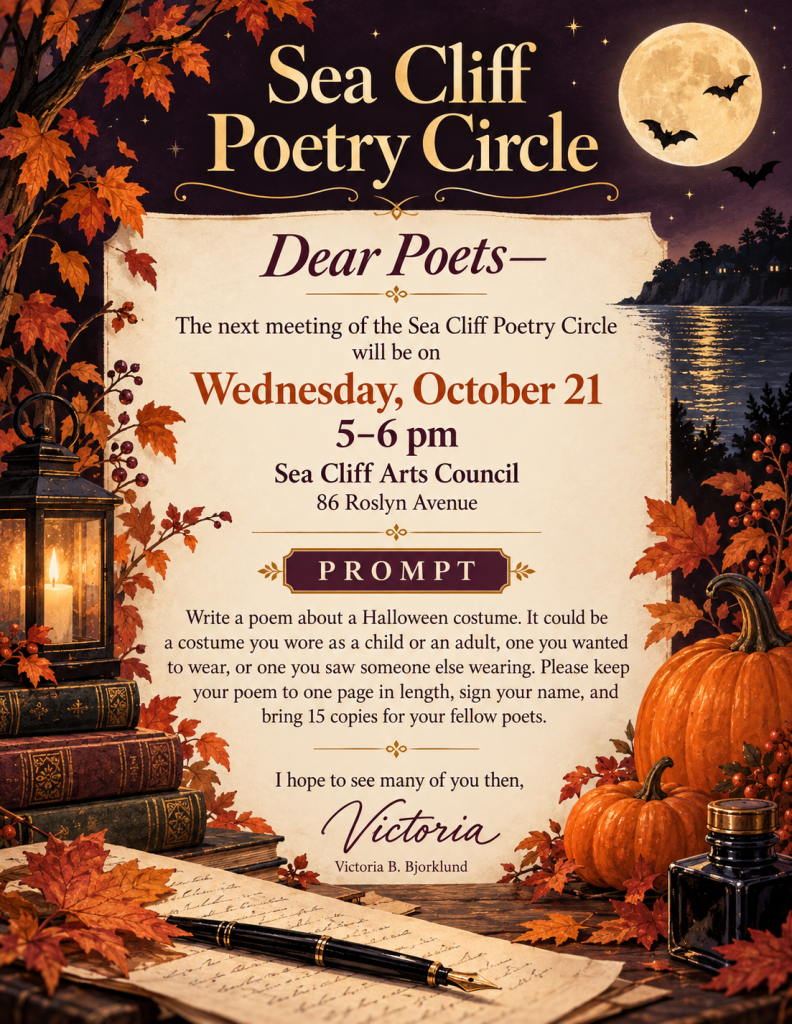 Sea Cliff Poetry Circle – October Meeting